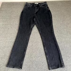 Abercrombie & Fitch Slim Straight Jeans Womens 28/6S Black Denim Ultra High Rise